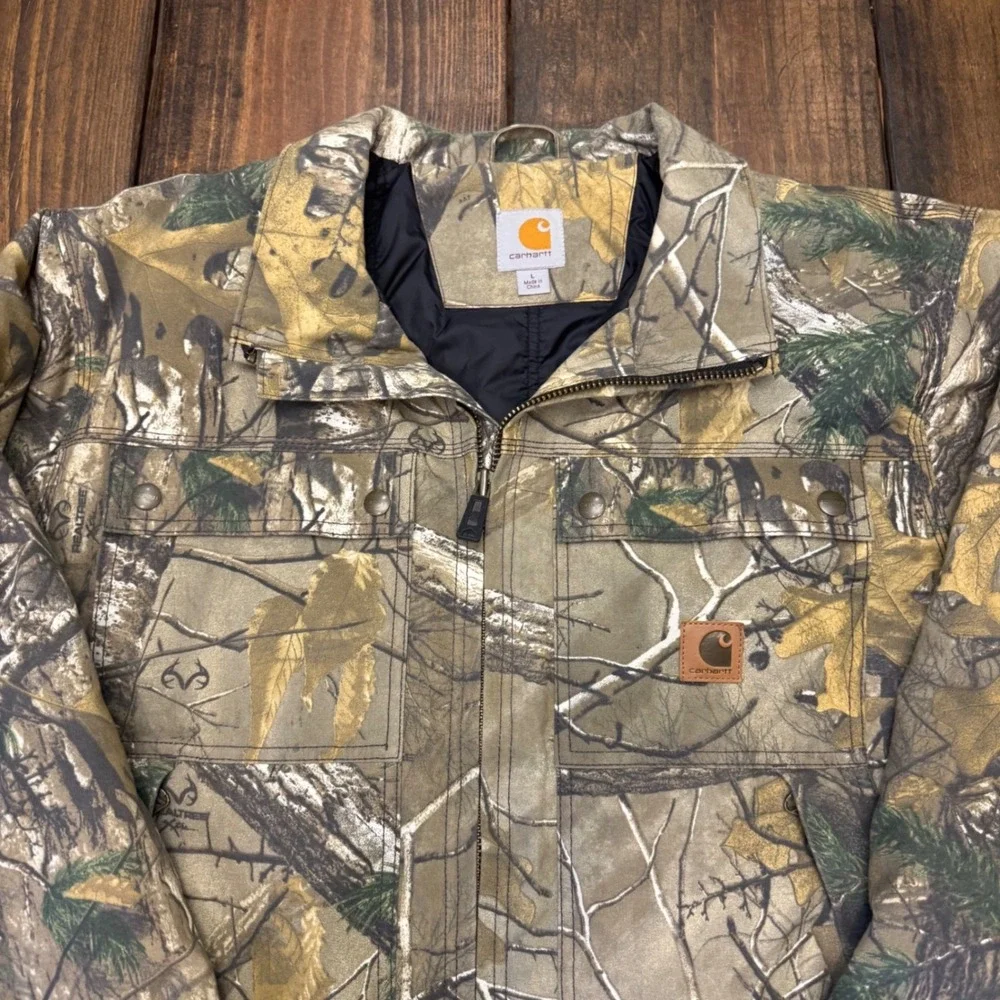 Carhartt Mens Quick Duck Realtree Xtra Camo Thinsulate Jacket 101444 977 Large